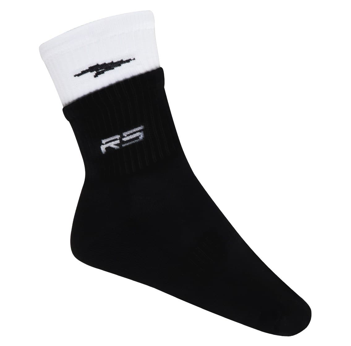 SOCK 3/4 DOBLE PUÑO - BLACK/WHITE - 1