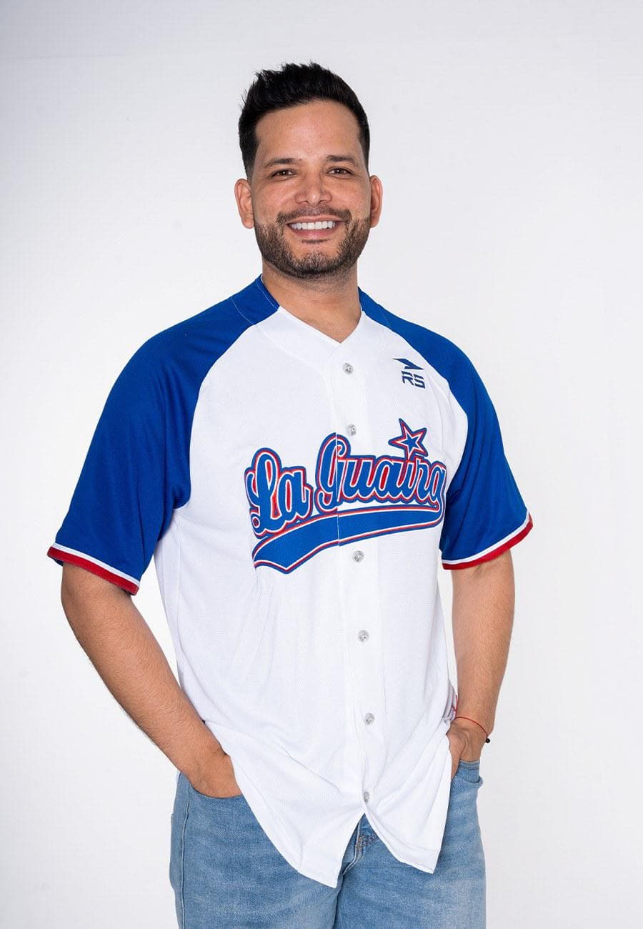 CAMISA OFICIAL  ALTERNATIVA I CABALLERO TIBURONES DE LA GUAIRA BLANCO/AZUL - 1