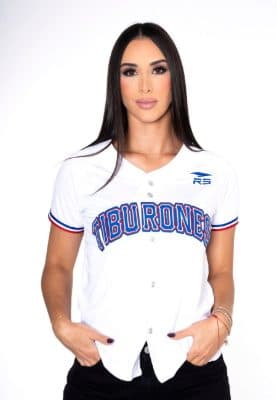 CAMISA OFICIAL HOME DAMA TIBURONES DE LA GUAIRA BLANCO/AZUL