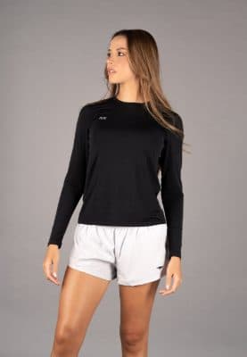 SUN SHIRT LS WOMEN - BLACK